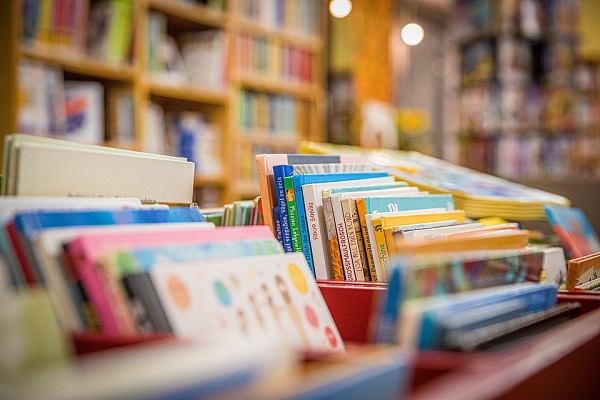 Books in a library