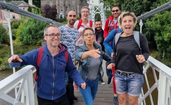 Erasmus+ students on a city tour