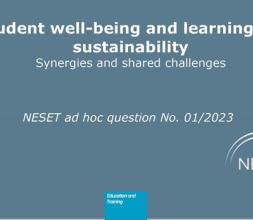 NESET report cover Student wellbeing and learning for sustainability