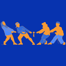 A tug of war image to represent Conflict Management