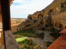 The picture shows the 6th century historical monument in our region - Davit Gareji Monastery. The region is distinguished by an abundance of historical monuments, as well as an interesting landscape, colorful desert mountains, lakes and fields, the best grape varieties, hidden almond orchards, salt lakes...